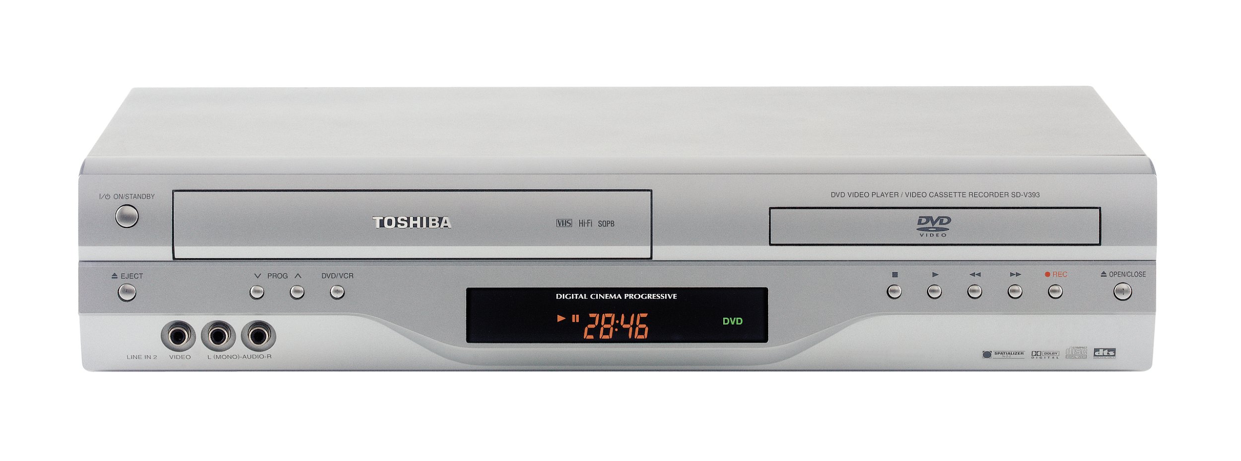 Toshiba Sdv393 New Progressive Dvd Vcr Combination Silver Walmart Com