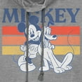thumbnail image 2 of Junior's Mickey & Friends Retro Pluto and Mickey Mouse Cowl Neck Sweatshirt Gray Heather Large, 2 of 4