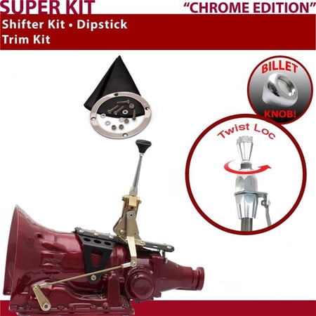American Shifter TH200 Shifter Kit Chrome 6 in. Trim Kit Dipstick for EC7CF