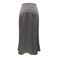 thumbnail image 3 of Women's Straight Solid Midi Skirt For Daily Vacation Wear Elegant Slim Fit Spring Summer Fall Casual Skirt Hand Wash School Skirt Leather Pencil Skirt Daybed Skirt Hangers for Skirts Athletic Skirt, 3 of 4