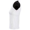 thumbnail image 3 of SOLS - Camiseta de manga corta bicolor modelo Milky para mujer (Blanco/Negro), 3 of 3
