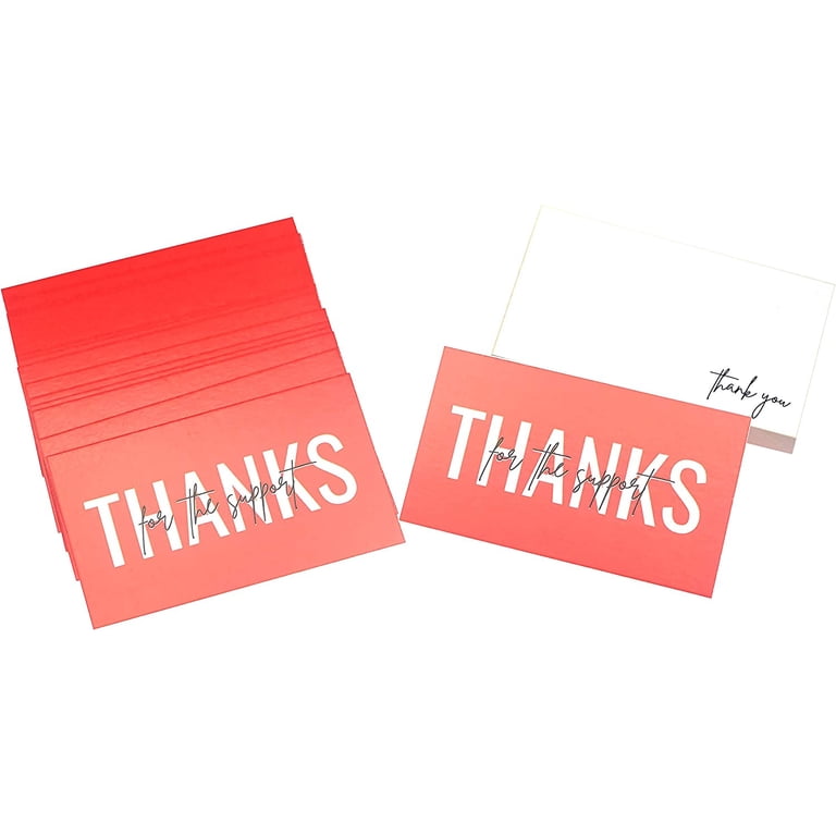 Thank You Cards For Small Business - Pack Of 100, Handwritten Design, 3.5x2 Inches