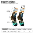 thumbnail image 2 of Bingfone Compression Socks for Women and Men Long Socks for Running Athletic Cycling Nurse- Dog Underwater Adventure, 2 of 6