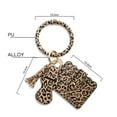 thumbnail image 2 of Wristlet Keychain Bracelet Card Bag Outdoor Bead Keyring Bangle for Women PU Leather Keychain Bracelet, 2 of 7