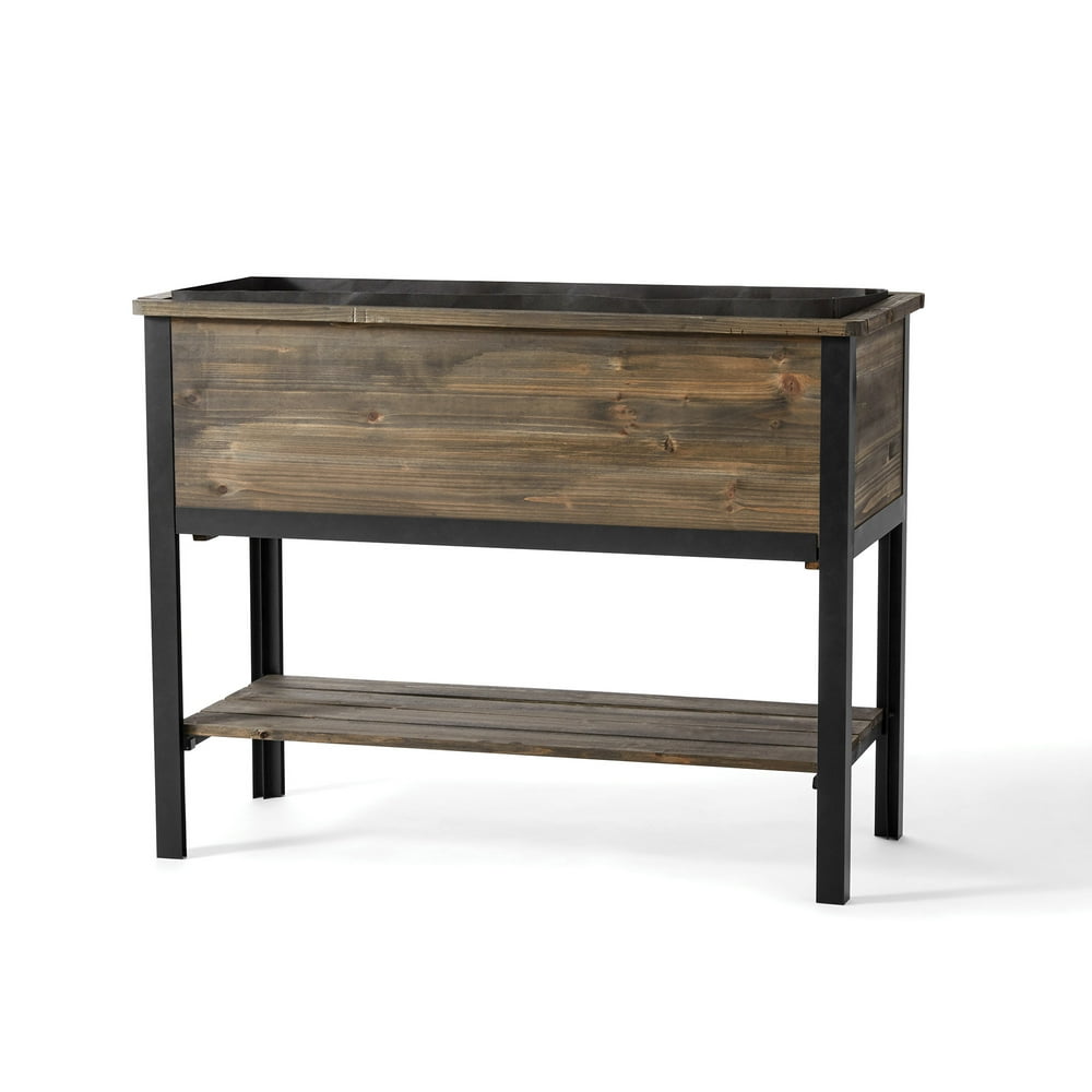 Better Homes & Gardens Cedar Raised Garden Bed, Legs and Shelf