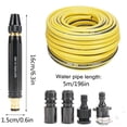 thumbnail image 2 of Windshield Washer Hose Kit,High Pressure Direct Spray Plastic Sprayer with 5m Soft Pipe 4 Connectors,Multifunctional Car Washing Hose Nozzle Set for Lawn,Car,RV,Outdoor Watering, 2 of 9