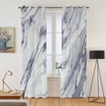 thumbnail image 2 of Kitchen Curtains 84 Inch Length 2 Panels, Grey Marble Grommets Window Treatment Curtain, Abstract Minimalist Modern Art Thermal Curtains Drapes for Living Room/Bathroom, 2 of 9