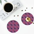 thumbnail image 4 of Rateoe Leopard Print Drawing Drink Coasters Set of 4 Leather Coasters Spill Protection for Table Desk,Durable and Non Slip Leather Coaster ,4 Inches Drink Mats-Round Shape, 4 of 6