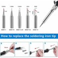 thumbnail image 3 of Soldering Iron Precision Tin Soldering Iron With On/off Switch, Adjustable Temperature 200-450, 9 In 1 Kit, 5 Soldering Iron Tips, Soldering Wire, Sol, 3 of 5