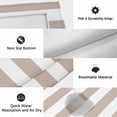 thumbnail image 6 of Outdoor Rug 3x5 ft Khaki White Stripe Outdoor Large Area Rug Non Slip Rubber Simple Style Striped Front Door Mat RV Rug Camping Carpet Patio Outdoor Rugs for Backyard Balcony Deck Porch Indoor, 6 of 9