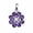 Argent, variant on Sterling Silver Flower Pendant with Natural Amethyst Gemstones and Moissanite