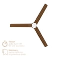 thumbnail image 6 of Delta 52in 3-Blade Smart Ceiling Fan 2700K-6000K CCT Tunable Range LED Light Kit with Black Hardware in Walnut Blades Works With iOS or Android App, 6 of 10