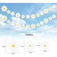 thumbnail image 2 of Bicuces 8 Pcs Daisy Boho Banner Daisy Party Decorations Groovy Party Favors White Daisy Decor Spring Flower Garland Spring Flower Garland Daisy Paper Cutouts for Daisy Birthday Party Decorations, 2 of 5