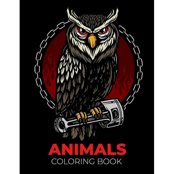 Animals Coloring Book: An Adult Coloring Book with 100 Unique Animals for Relaxation and Stress Relief, (Paperback)