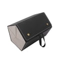 thumbnail image 4 of Organizador de gafas de , caja de almacenamiento de gafas de cuero sintético, multifunción, portátil, para colgar, para mujeres y hombres. 5 cuadrículas negras, 4 of 8
