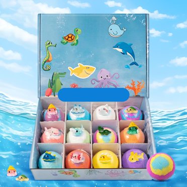 Aofmee Bath Bombs for Kids Set, 6 Pcs Handmade Safe Bath Bombs with ...