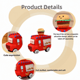 thumbnail image 4 of 2pcs Car Plush Stuffed Toys - Cartoon Dining Car Medium Plush Doll Pillow (Detachable for Use)- Plushie Gifts for Kids Birthday Christmas Party (dining Auto)-11in, 4 of 6