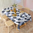 thumbnail image 2 of Blue and Dark Blue Leopard Pattern Rectangle Tablecloth 60"x120",Waterproof Polyester Rectangle Table Cloth, Wipeable Spillproof Polyester Tablecloth for Dining, Camping, Indoor and Outdoor, 2 of 6