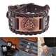 thumbnail image 3 of retro Triangle Trendy Charm Bracelet Punk Cuerda PU Rojo Cobre Zulema pulsera de tótem vikingo, 3 of 8