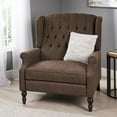 thumbnail image 4 of Llinc Store 29.25 " Wide Seat Recliner Wingback Lying Chair for Living Room, Large Push Back Chair with Footrest, Brown, 4 of 9