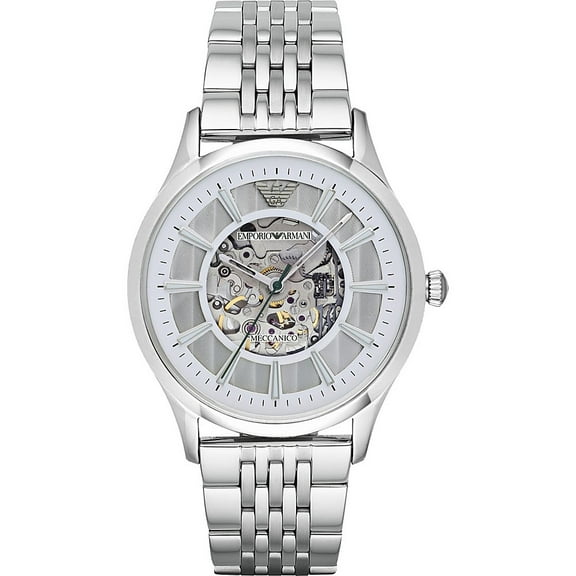 Emporio Armani Men's Stainless Steel Automatic Skeleton Watch AR1945