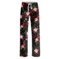 thumbnail image 4 of Christmas Pajama Pants for Women Christmas Graphic Drawstring Pj Bottoms Casual Comfy Soft Sleepwear Lounge Pants Winter Pjs Pants Dark Green,M, 4 of 5