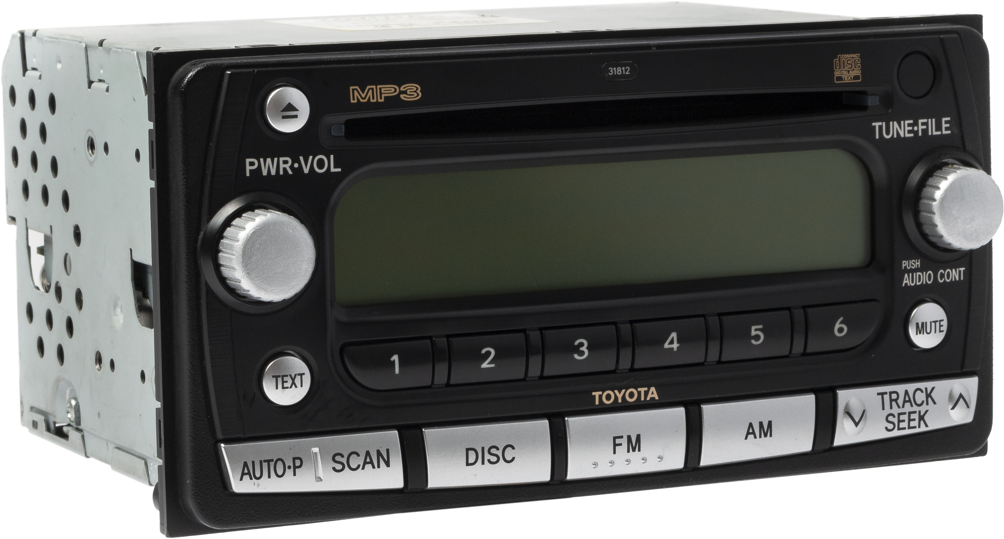 Restored 2007 Toyota Yaris AM FM Radio Single Disc CD MP3 Player 08600-01000 Option 31812 (Refurbished)