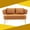 Gold, variant on Modern Loveseat Sofa Couch, Polyester Fabric Mini Love Seat with Gold Metal Legs, 2-Seater Compact Sofa for Living Room, Bedroom, Office - Gray