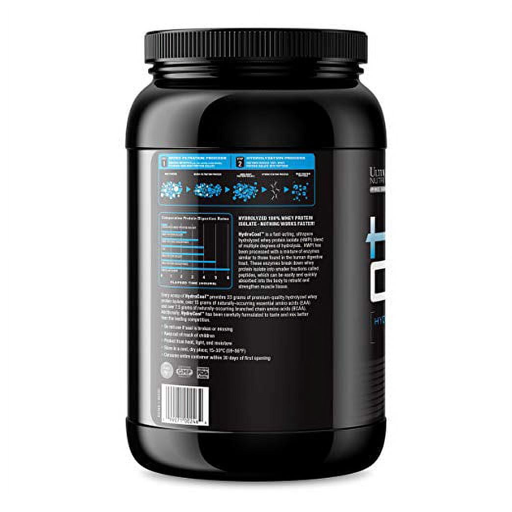 Ultimate Nutrition Hydro Cool Hydrolyzed Whey Protein Isolate Powder Supplements-Vanilla, 3 lb