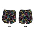 thumbnail image 3 of KLL Colorful Palms Pattern Shorts Women,Athletic Shorts High Waisted Running Shorts Pocket Sporty Short Gym Elastic Workout Shorts-XX-Large, 3 of 7