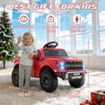 thumbnail image 4 of Conchico 12V Licensed Ford F150 Raptor Powered Ride-On Cars Toys with Remote & Durable Wheels for Kids, Red, 4 of 8