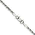 thumbnail image 4 of 14K White Gold Jbsp's 2mm Diamond-Cut Rope Chain (20 X 2) Made In Peru 618-20, 4 of 5