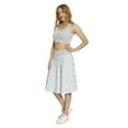 thumbnail image 3 of Women's Science Doodle Experiment Design A-line Printed Skirt Casual Wear, XL, Bluegrey and White, by Ambesonne, 3 of 6