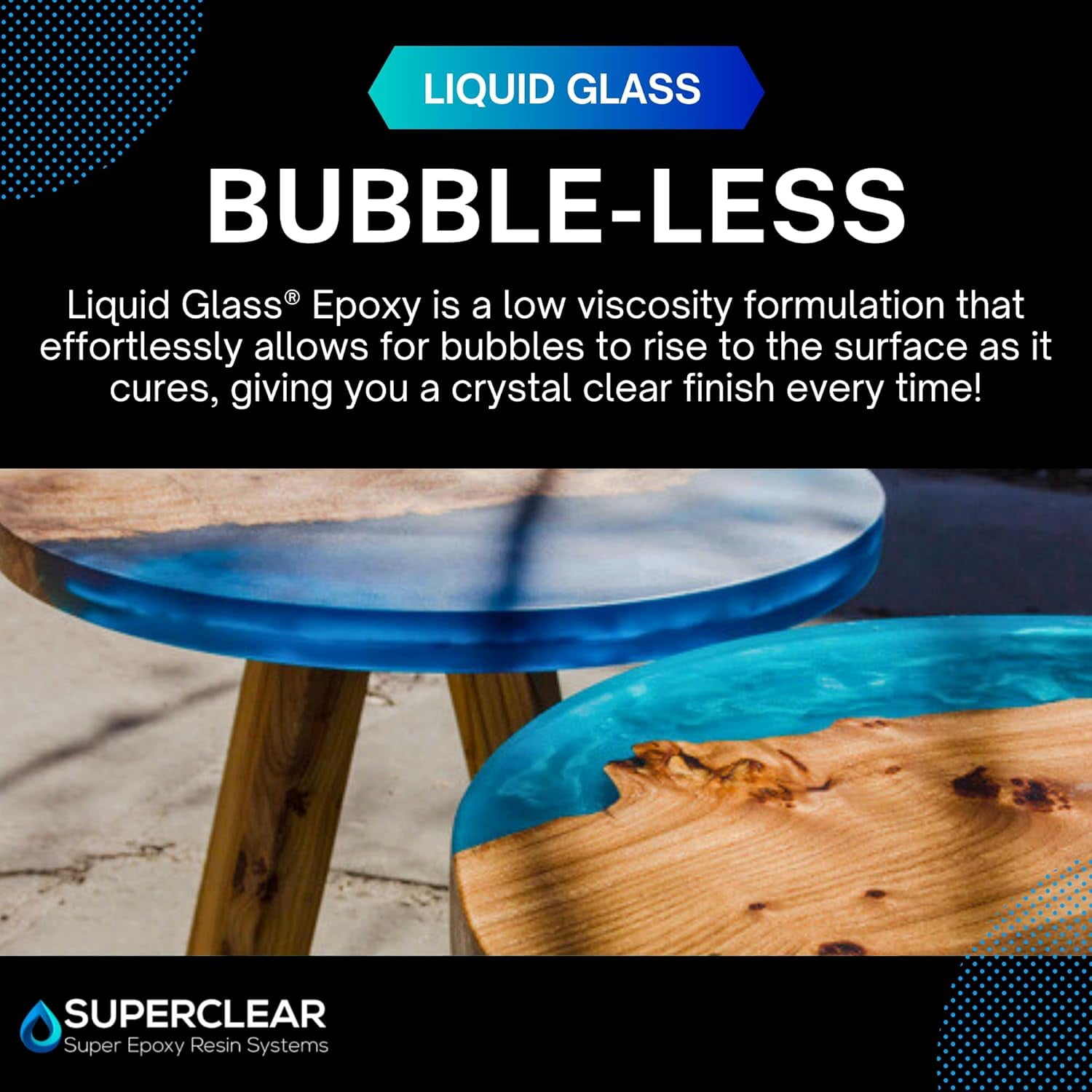 Superclear Liquid Glass Deep Pour Epoxy Resin Kit 3 Gallon with Mica Powder Variety Pack, 2-4 Inch Clear Casting Resin for River Tables, Live Edge Wood, Crafts, Food Safe, Bubble Free