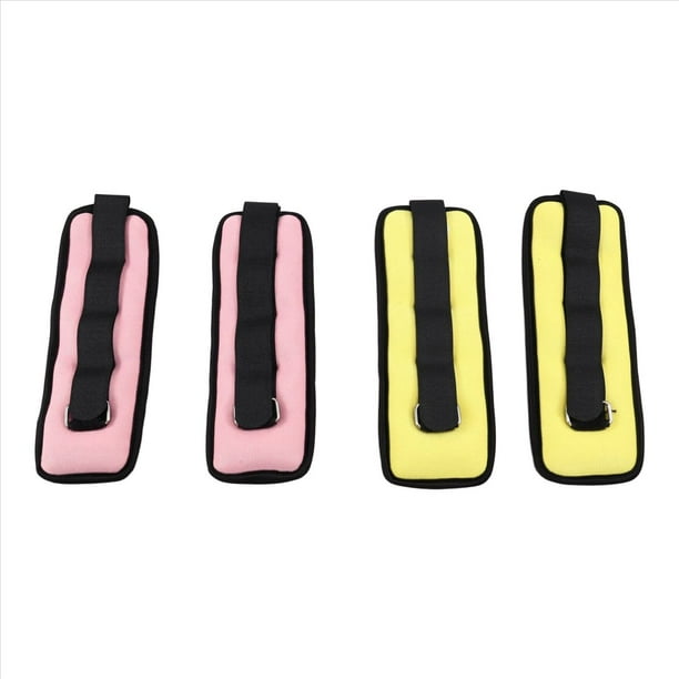 2 Pares de Pesas para Tobillos y Muñecas (0,25 Kg/0,5 Kg Cada ). Correas Modulares para Piernas y Muñecas para Yoga, Caminar, Correr y Gimnasio.
