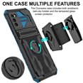 thumbnail image 4 of Covrware Running Wristband Belt-Clip Case for Samsung Galaxy A03S, Detachable Sports Strap, Light Weight Armor Cover with Tempered Glass Screen Protector, Built-in Kickstand, Blue, 4 of 9