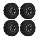 thumbnail image 2 of Neumáticos de Goma para Coche RC Rueda de Metal Serie Completa Universal con Llave Cruzada Pequeña y Juego de Tuercas Antideslizantes M2 para Axial 1/24 SCX24 Negro, 2 of 10