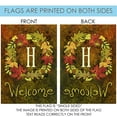 thumbnail image 4 of Toland Home Garden Fall Wreath Monogram H Personalized Fall Flag Double Sided 12x18 Inch, 4 of 5