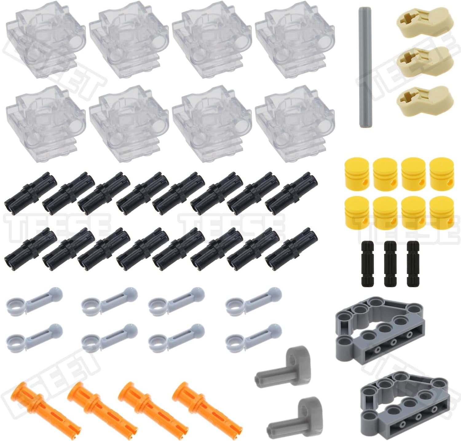 Domoni V8 Engine Building Kit - Crankshaft, Rods, Cylinder Head For MOC, STEM & RC Car Projects