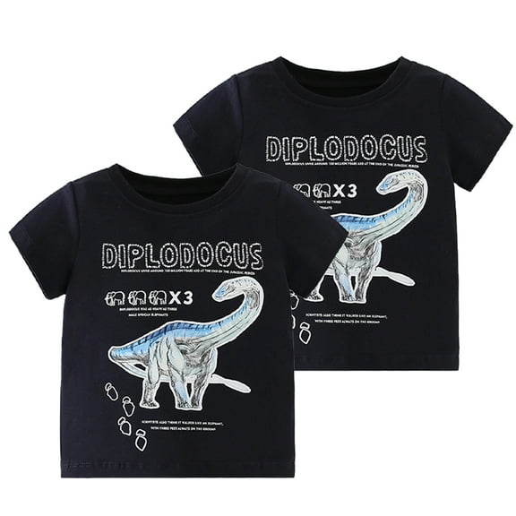 YTDSCS 1-8T Boys Summer Cotton T Shirts Loose Pullover Shrit Short Sleeve Cotton Tees Tops for Toddler Kids