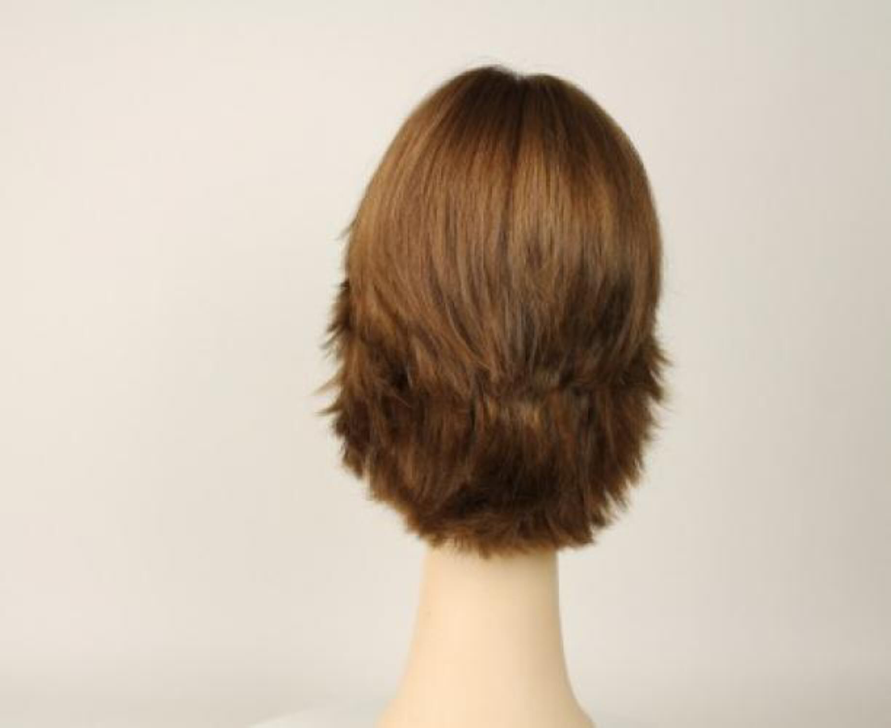 European Human Hair Freeda Wig Shlomit Light Brown With Blonde Highlights Skin Top Size M