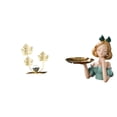 thumbnail image 1 of Estantería con escultura de princesa de hojas, estatua de resina, llavero, bandeja, adorno decorativo de escritorio, arte moderno, elegante, multiusos, 1 of 8