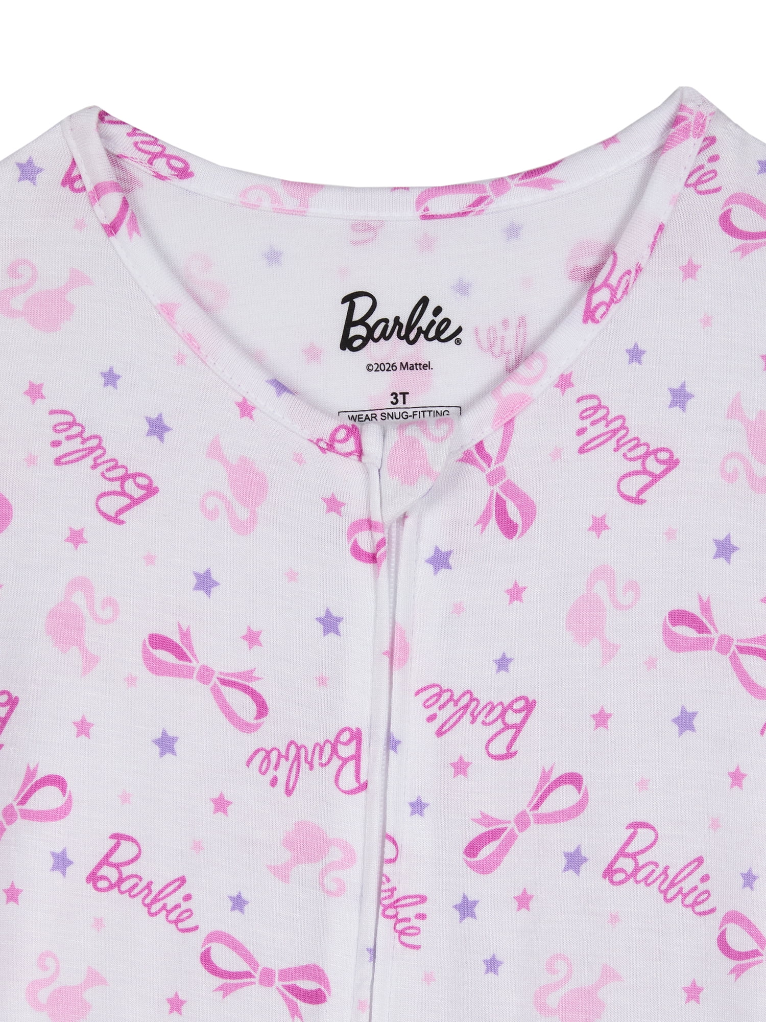 Barbie Toddlers Girls One-Piece Sleeper, Sizes 12M-5T