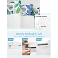 thumbnail image 5 of No Hook Cloth Fabric Shower Curtain with Snap in Liner, Green Leaf Waterproof Shower Curtains Set with See Through Top Window, Country Blue Purple Botanical Plant Fruits Bath Curtains Shower 36"x72", 5 of 6