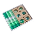 thumbnail image 2 of Xuanheng 19Pcs Rainbow Building Cubes Smooth Acrylic GEM Building Blocks Set for Kids Green, 2 of 8