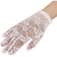 thumbnail image 4 of Guantes de protección solar blancos Guantes cortos de encaje para conducir Protección UV floral Protección solar Protección para las manos Guantes elásticos Encaje Boda Noche Mujeres sexy, 4 of 5