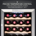 thumbnail image 5 of IVATION 28-Bottle Compressor Wine Cooler Refrigerator with Lock, Silver, 5 of 8