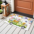 thumbnail image 4 of Entryway Rug 2'x3', Happy Easter Small Rug for Kitchen Bathroom Door Mat Indoor Entrance, Watercolor Truck Eggs Flowers Butterfly Botanical Non-Slip Area Rugs Floor Mats Carpet Front Door Rugs, 4 of 8