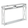 thumbnail image 2 of Convenience Concepts Tucson Deluxe Console Table with Shelf in White Wood Finish, 2 of 5