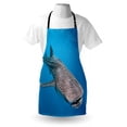 thumbnail image 3 of Sea Animals Apron Whale Shark Swimming Predators Hunter Clear Water under the Sea Picture Print, Unisex Kitchen Bib Apron with Adjustable Neck for Cooking Baking Gardening, Dimgray Blue, by Ambesonne, 3 of 3